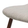 Elegant Wheat Fabric Dining Chair Set With Iron Legs - Dark Walnut - Image 10
