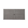 Modern Outdoor Dining Table With Slatted Aluminum Top And X Shaped Legs, Umbrella Hole - Dark Gray - Image 8