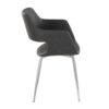 Margarite - Contemporary Dining Chair (Set of 2) - Chrome / Gray - Image 3