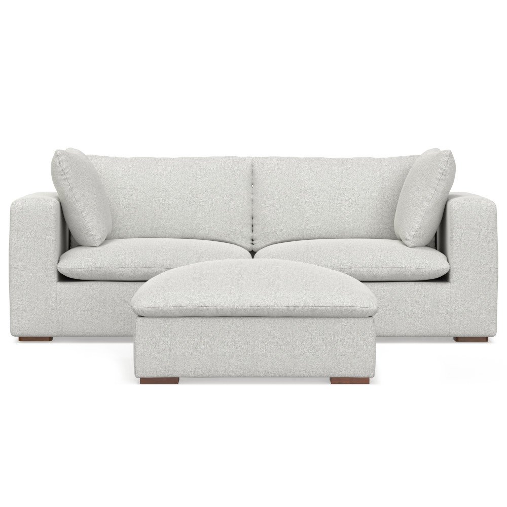 Jasmine - 2 Seater Sofa And Ottoman - Gray - Image 16