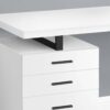 Computer Desk For Home Office, Laptop, Left Right Set - Up, Storage Drawers - White - Image 10