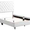 Elegant Tufted Upholstered Bed - White - Image 2