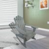 Reclining Outdoor Rocking Adirondack Chair - Walnut - Image 2