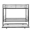 Full Over Full Modern Metal Bunk Bed With Trundle - Black - Image 7