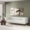 Melissa - Mid-Century Modern Sofa - Brown / White - Image 4