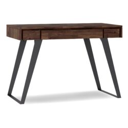 Lowry - Small Desk - Distressed Charcoal Brown