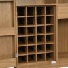 Modern Home Bar Cabinet Carved Wine Cabinet With Storage - Natural - Image 23