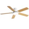 Modern Ceiling Fan With 3 Color Dimmable Light 5 Blades Remote Control Reversible Dc Motor - White - Image 4