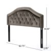 Kaarina - Contemporary, Tufted Fabric Full / Queen Headboard - Gray - Image 3