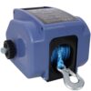 Reversible 12V Electric Trailer Winch For Boats Up To 6000 Lbs With Synthetic Rope And Extra Pulley Hook - Blue - Image 4