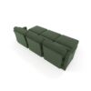 Ergonomic 3 Seater Sofa With Movable Ottomans And Lumbar Pillow Chenille With Wooden Base - Green - Image 23