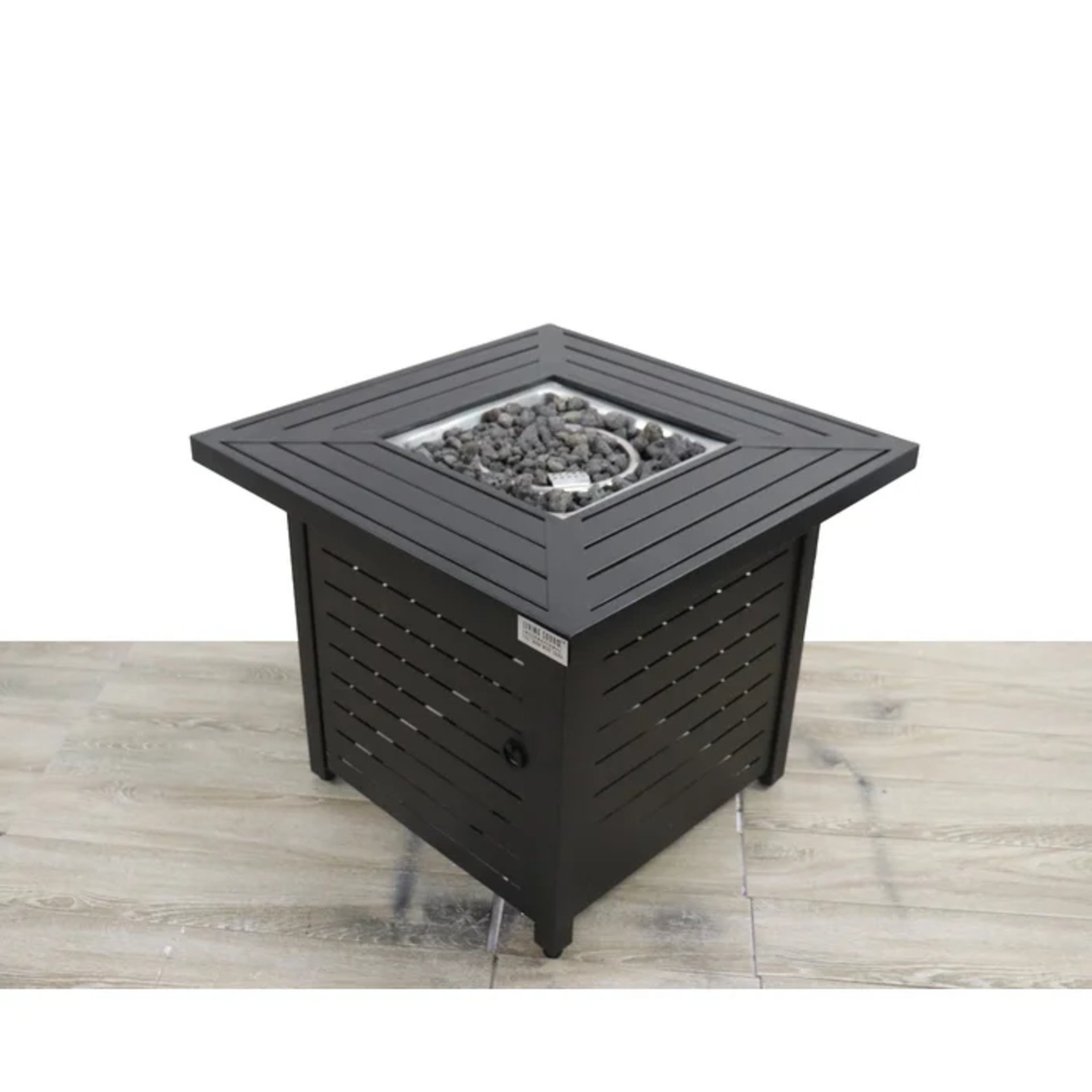 Outdoor Fire Pit Table With Lid, High-Quality Materials - Black - Image 5