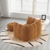 Soft Bean Bag Chair With High Resilient Foam (Chips) - Khaki / Yellow - Image 5