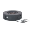Modern Lightweight Concrete Outdoor Circular Fire Pit 50, 000 Btu - Dark Gray - Image 9