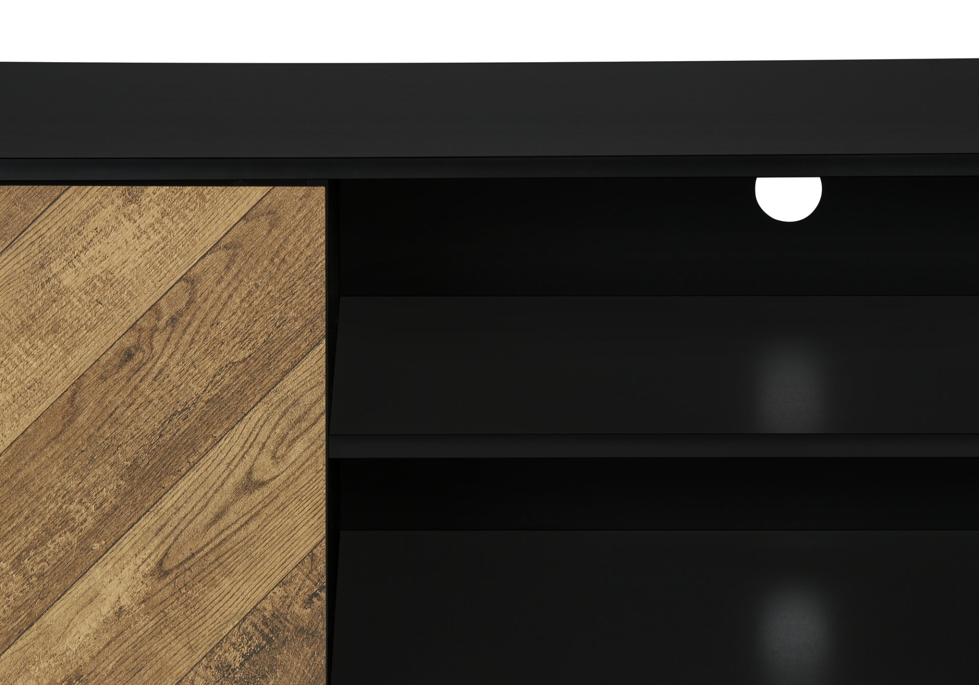 TV Stand, Console, Media Entertainment Center, Storage Cabinet, Modern Design - Black - Image 10