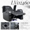 Alair - Leather Aire Power Motion Recliner With Bluetooth, Wireless Charger Cupholder - Dark Gray - Image 7