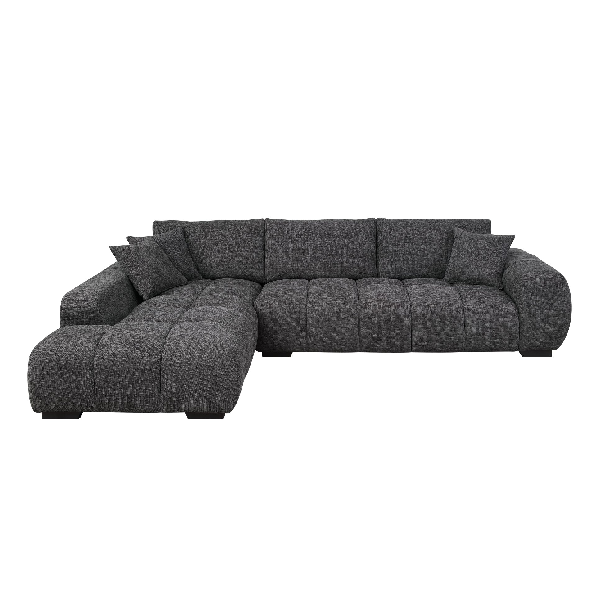 Chosen - Sectional Sofa With Toss Pillows And 1 Chaise - Gray - Image 4
