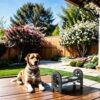 Adjustable Pet Bowl Travel Ready HDPE Durable Poly Lumber Recycled - Black - Image 4