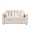 Multi Functional Sofa Bed With Cup Holder And USB Port For Living Room Or Apartments - Milk White - Image 10