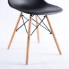 Chair, KD Leg, Plastic Seat (Set of 4) - Black - Image 6