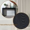 Modern Wood Console Table With Ribbed Legs - Antique Black / Black - Image 7
