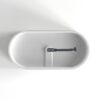 Solid Surface Soaking Freestanding Bathtub For Bathroom - Matte White - Image 9