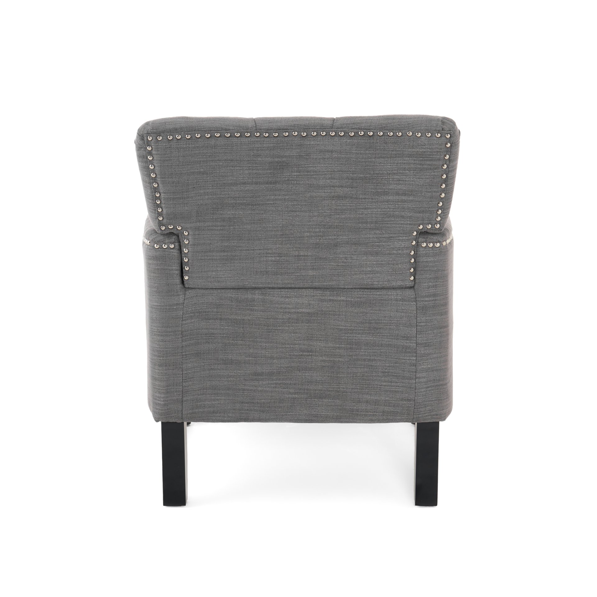 Harrison - Tufted Club Chair With Button Tufting And Nailhead Trim - Charcoal - Image 10