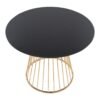 Canary Cosmo - Contemporary Dining Table - Gold / Black - Image 3