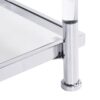 Chrome Glass Sofa Table, Acrylic Side Table, Console Table For Living Room & Bedroom - Chrome - Image 9