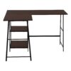 Computer Desk, Home Office, Corner, Storage Shelves, L-Shape, Work, Laptop, Contemporary, Modern - Espresso - Image 11