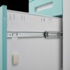 Simple Style 3 Drawer Mobile File Cabinet Under Desk Office Storage - White / Green - Image 7