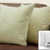 Pillows, Square, Insert Included, Decorative Throw, Hypoallergenic, Stylish Appearance (Set of 2) - Green - Image 4