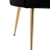 Angelina - Velvet Scalloped Back Barrel Accent Chair With Metal Legs - Black - Image 8