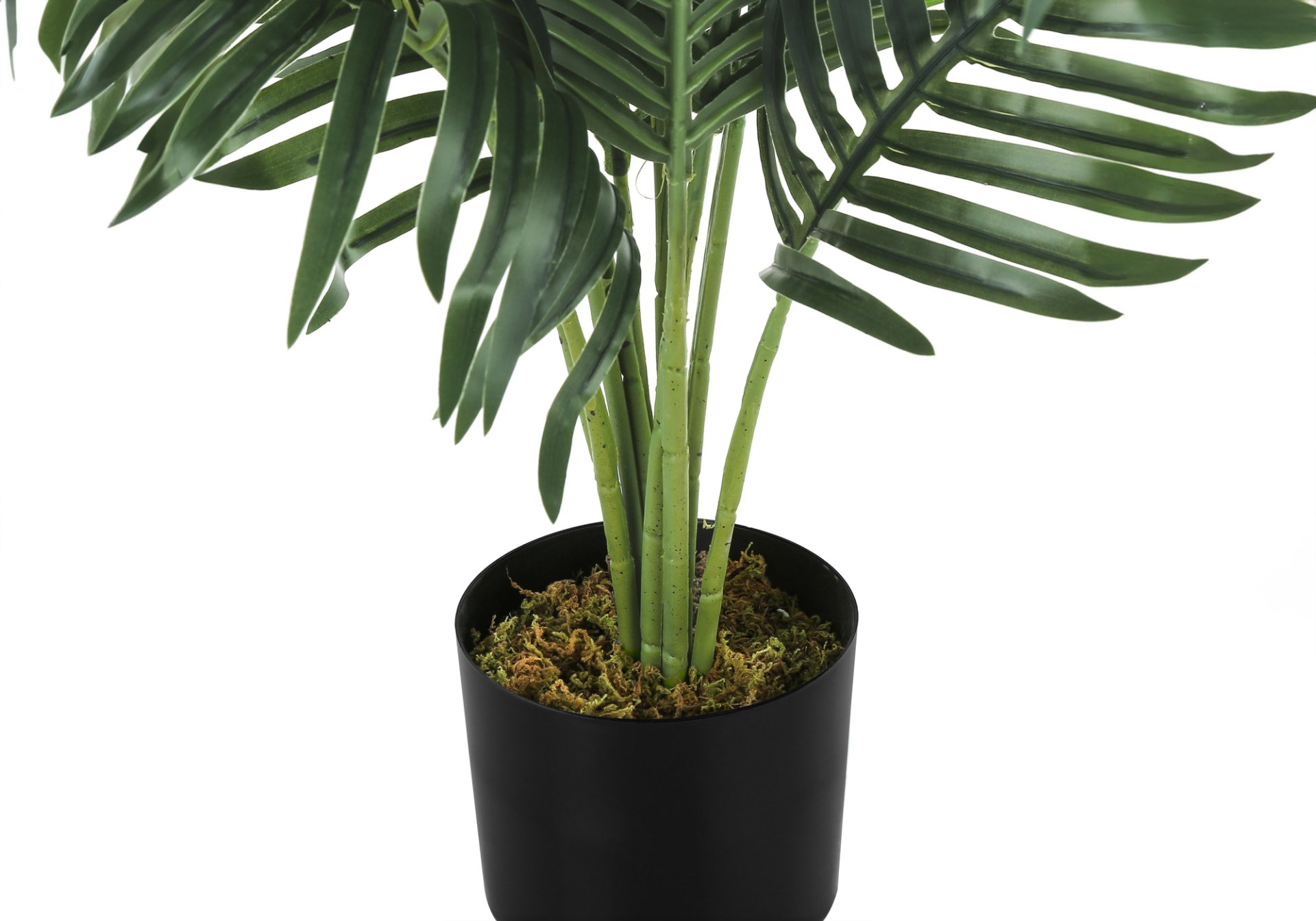 34" Tall, Artificial Plant, Palm Tree, Indoor, Faux, Fake, Floor, Greenery, Potted, Real Touch, Decorative - Green / Black - Image 3