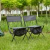 Folding Outdoor Chairs With Storage Bag, Portable Chair For Indoor, Outdoor Camping, Picnics And Fishing (Set of 2) - Gray - Image 4