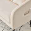 Open Back Loveseat Settee With 3 Pillows - Beige - Image 9