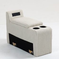 Modular Sofa Coffee Table Module With Storage Function, Cupholders, USB Ports For Living Room Apartment - Beige