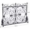 Darcie - Wrought Iron Fireplace Screen With Intricate Detailing - Black - Image 3