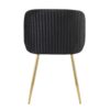 Fran - Pleated Contemporary Chair (Set of 2) - Gold / Pleated Black - Image 5
