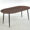Extensible Table, Dining Table, Office Table, Coffee Table Metal Leg - Walnut / Black - Image 8