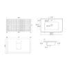 Etna - Striped Bathroom Vanity With Ceramic Sink, Wall Mounted Floating Bathroom Vanity For Modern Bathroom - White - Image 9