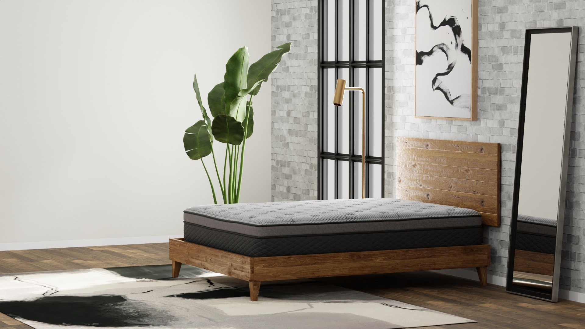 CS Hybrid - 12" California King Pocket Coil Mattress - Black / Gray - Image 2