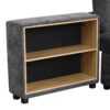 Versatile Sofa Bed Modular Sofa Free Combined Sofa With 2 Storage Racks - Dark Gray - Image 23