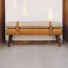 Boucle Leather Bench - Tan - Image 10