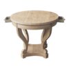 Curved Legs Farmhouse Style Small Size Round Dining Table End Table Side Table Coffee Table For Dinette, Kitchen, Dining Room Or Living Room - Natural Wood Grain Distressed - Image 9