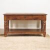 Turned Legs 2 Drawer Coffee Table - Brown - Image 10