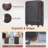 20" Luggage 1 Piece With Tsa Lock, Lightweight Suitcase Spinner Wheels, Carry On Vintage Luggage - Black - Image 6