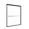 Modern Semi Frameless Double Sliding Shower Door With 1 / 4" Sgcc Tempered Glass - Matte Black - Image 15