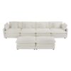 Modern Sofa Modular Sofa Couch Upholstered Corduroy L - Shape Sectional Sofa & Side Storage Pockets For Living Room - Beige - Image 12
