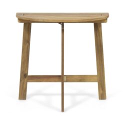 Outdoor Half Round Folding Bistro Table - Natural